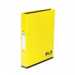 GLO Ring Binders 2 O-Ring Size 25mm A4 Lemon [Pack 3]